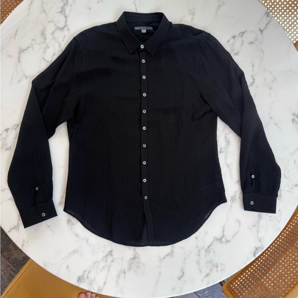 John Varvatos 100% Linen Bucks Shirt -Size Medium